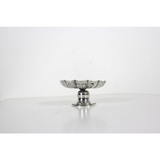 Metal 1910 Victorian Silver Plate Phoenix and Shield Ring or Candy Dish English Silverplate For Sale - Image 7 of 16