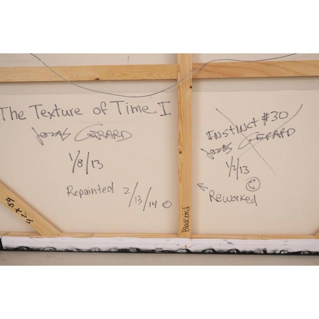 Jonas Gerard (1941–2020) – “The Texture of Time I” – Original Signed Mixed Media on Canvas – 42” X 54” For Sale - Image 11 of 12