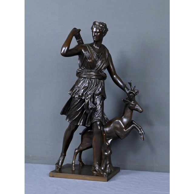 After Leochares, Diana the Huntress, Late 19th Century, Bronze For Sale - Image 5 of 18