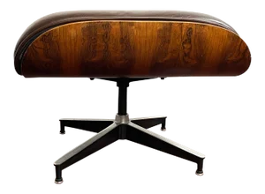 1970s Brown Leather Eames Ottoman 671