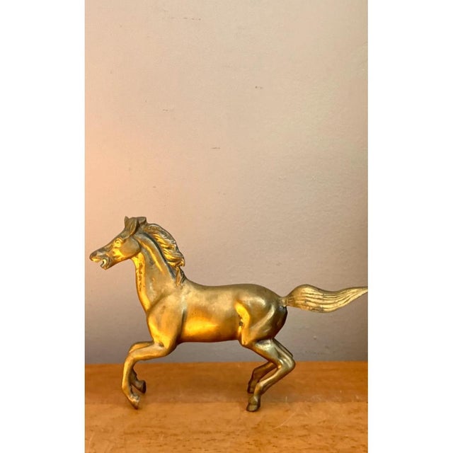 Vintage Brass Running Horse For Sale - Image 10 of 12