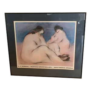 1970s RC Gorman Suzanne Brown Gallery Exhibition Poster Signed by the Artist