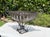 Hollywood Regency Vintage Wrought Iron Leaf Form Pedestal Centerpiece Bowl For Sale - Image 3 of 12