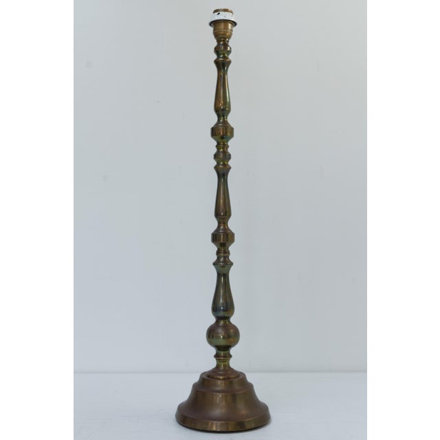 Tall Danish Brass Table Lamp, 1910s For Sale - Image 18 of 18