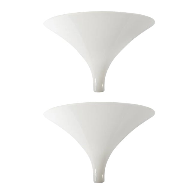 Vintage White Heksenhoed Sconces by Harco Loor, Set of 2 For Sale