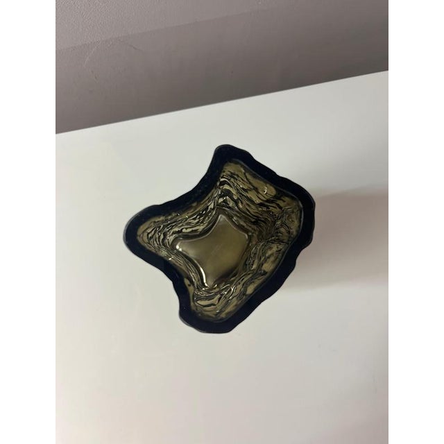 Bark Vase in Grey Glass by Margit Brandt For Sale - Image 10 of 11