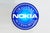 Rare wall-mounted advertising sign featuring the iconic Nokia logo, a symbol of innovation and reliability in the...
