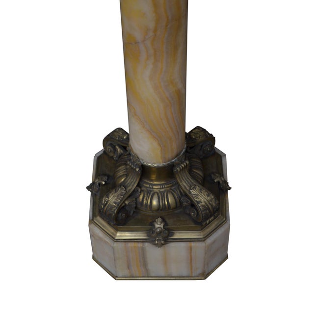 19th Century Empire Onyx Column with Ormolu Collar, 1870 For Sale - Image 6 of 18