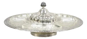 Vintage Victorian Silver Plated Lazy Susan Revolving Serving Platter Tray