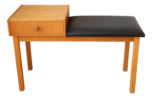 Scandinavian Modular Entrance Telephone Bench, 1960s