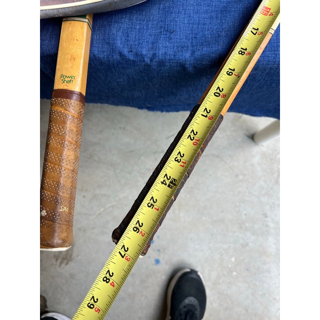 Vintage Trio of Spaulding Tennis Rackets With Covers For Sale - Image 4 of 7