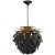 Chapman & Myers for Visual Comfort Signature Cynara Large Chandelier in Matte Black & Gild For Sale
