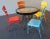 Metal Vintage Mid-Century Stamped-Steel Strap/Slat-Back Patio Dining Chairs (Bistro/Café Form), 1950s–60s. For Sale - Image 7 of 11