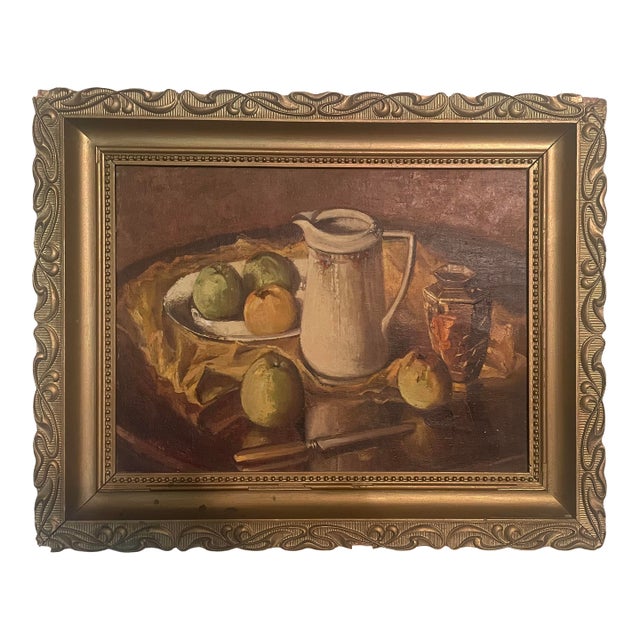 Antique European Oil Still Life Painting For Sale