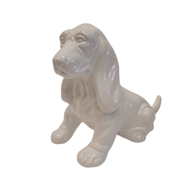 Ceramic Basset Hound Sculpture, Germany, 1940s For Sale