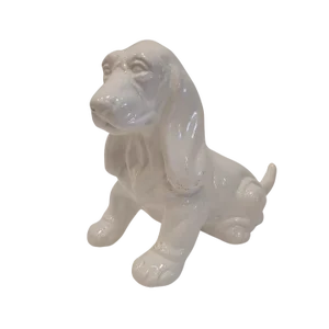 Ceramic Basset Hound Sculpture, Germany, 1940s
