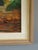 Mid-Century Modern 'Crimson Barns at Dusk' Vintage Original Landscape Oil Painting, Framed For Sale - Image 6 of 11