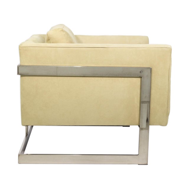 Mid-Century Modern Milo Baughman Cantilever T Back Lounge Chair for Thayer Coggin For Sale - Image 3 of 8