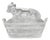 Mid-20th Century Lidded Box with Cow in Glass, 1940s For Sale