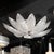 Modernist Hand-Blown Murano Glass Reeded Leaf Form Chandelier W/ 24k White Gold For Sale - Image 10 of 18
