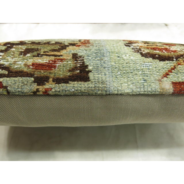 Persian Large Light Blue Persian Rug Pillow For Sale - Image 3 of 5
