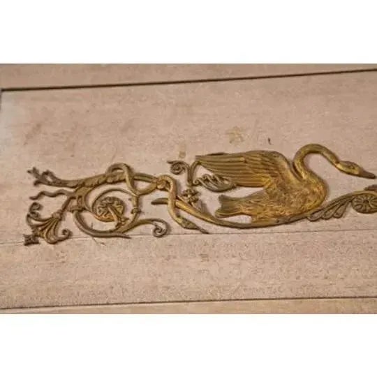 mirror with gilt metal detail. French regency Style Mirror 7 ft. 2 in.H x 2 ft. 9 in.W x 3 in.D