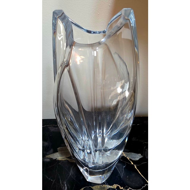 Abstract Baccarat Crystal Vase by Robert Rigot For Sale - Image 3 of 5