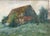 Brown Ufer Johannes Paul, Elbier Dresden Village Building with Chickens, 1890s, Gouache For Sale - Image 8 of 13