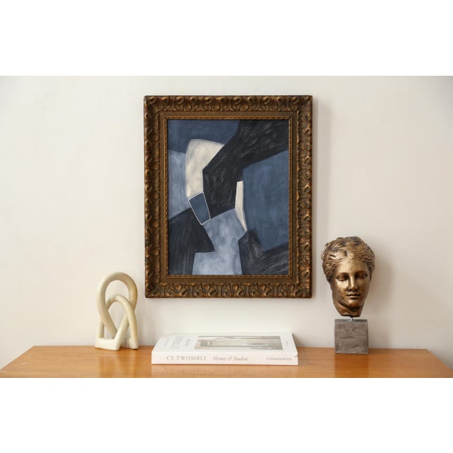 Contemporary Original Framed Abstract Painting in Antique Frame For Sale - Image 3 of 13