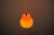 Gold Vintage Orange Glass Pendant Lamp, Czechoslovakia, 1970 For Sale - Image 8 of 9