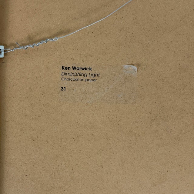 Charcoal Postmodern Abstract Geometric Charcoal Sketch by Ken Warwick, Framed For Sale - Image 8 of 8