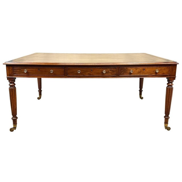 Large Regency Mahogany Partners Writing Table, 1825 For Sale - Image 14 of 18