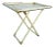 Vintage Lacquered Metal Butler Folding Table, 1970s For Sale