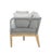 Cypress Teak Wood Sofa With Gray Color Rope Design For Sale - Image 9 of 13