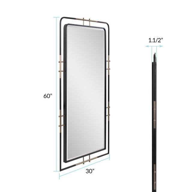 Metal Sumiah Mirror For Sale - Image 7 of 8