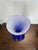 Glass Cobalt Blue Blown Glass Vase from Silice Création Biot, 1995 For Sale - Image 7 of 18
