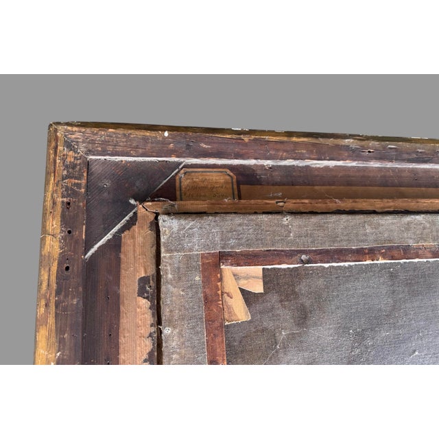 Gold Antique Victorian Gilt Framed Oil Painting on Canvas the Proposal H. B. Sparks For Sale - Image 8 of 10