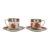 Imari Butterfly & Flower Gold Porcelain Demitasse Cup & Saucer Set of 2 For Sale
