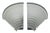 Egisto Corner Wall Lamps in Glass and Metal by Angelo Mangiarotti for Artemide, 1980s, Set of 2 For Sale