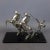 1930s Antique Chromed Metal Sculpture of Roman Horse Trainer on Marble Base, 1930 For Sale - Image 5 of 16