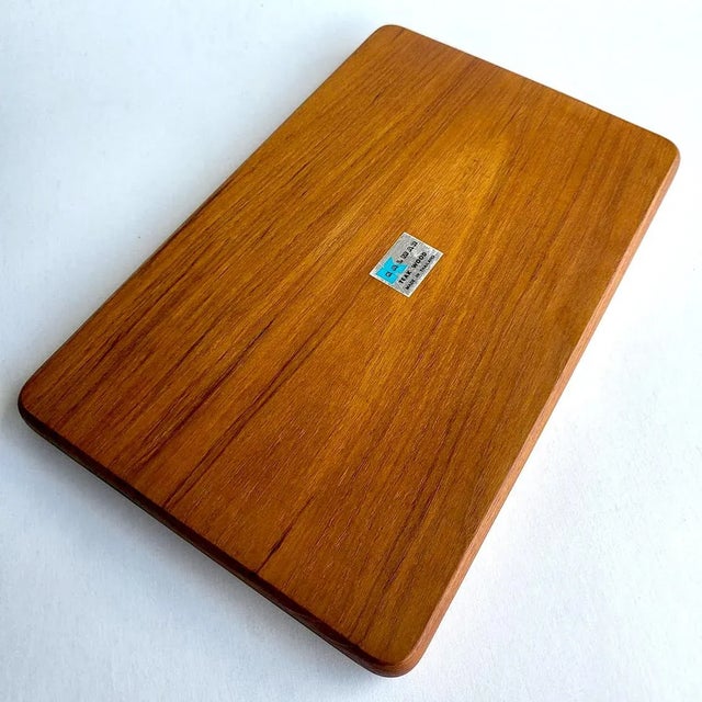 Mid-Century Modern 1970 Teak Wood Cheese/Charcuterie Board or Desk Organizer by Kalmar For Sale - Image 3 of 11