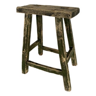 Rustic Wood Farm Stool For Sale