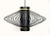 Mid-Century Modern Brass and Black Enameled Metal Pendant Lamp For Sale - Image 9 of 10