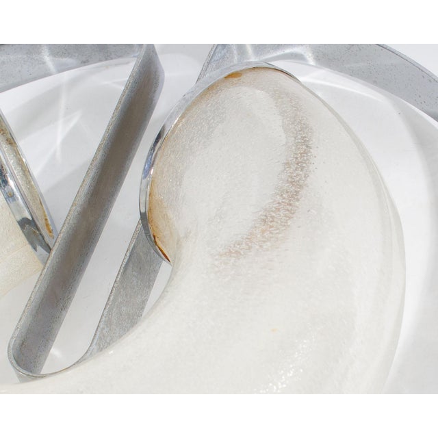 Mid 20th Century Italian Space Age Chrome and Glass Wall Sconce by Aldo Nason for Mazzega For Sale - Image 5 of 9