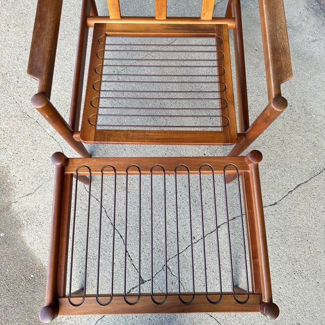 Wood Børge Jensen & Sønner Teak Lounge Chair and Ottoman for Bernstorffsmide Møbelfabrik For Sale - Image 7 of 12