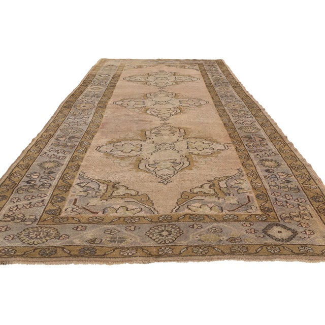 Contemporary Vintage Turkish Oushak Rug, 05'02 X 10'09 For Sale - Image 3 of 10