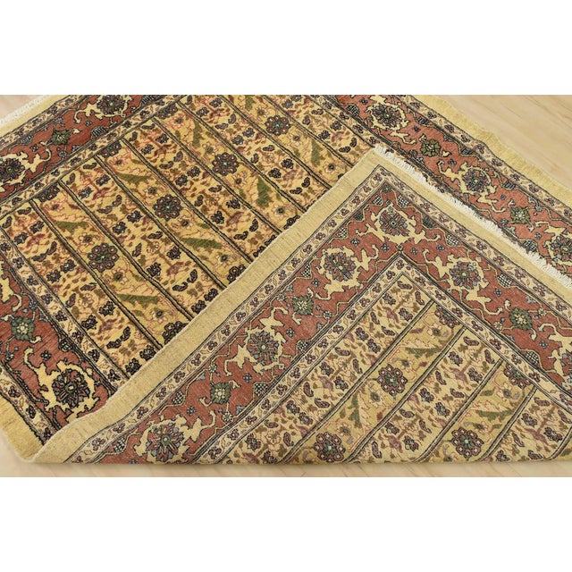 Gabbeh Rug 5’6” X 7’7” Beige Wool Vintage Traditional Hand-Knotted Carpet For Sale - Image 12 of 13