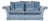 Baker Furniture Blue Velvet Upholstered Roll Arm Sofa For Sale