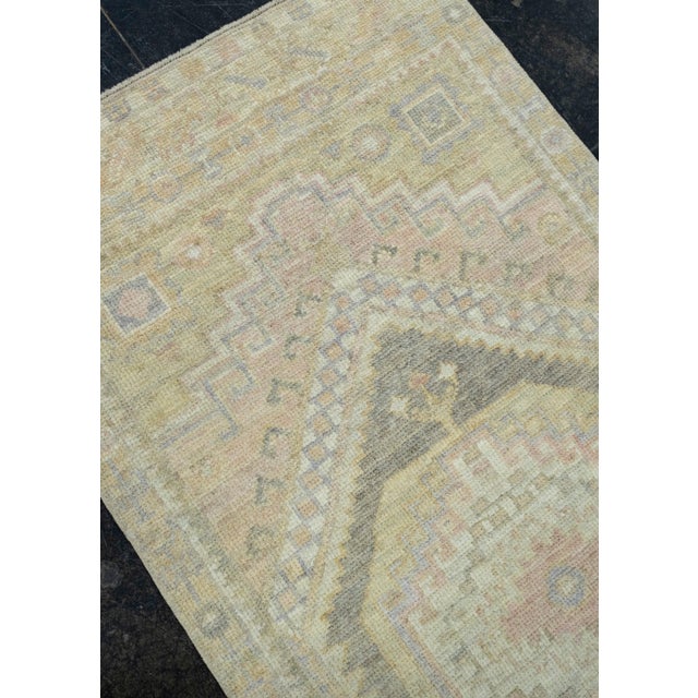 Turkish Oushak Runner Rug 2'9" x 10'3" #17496 For Sale In Houston - Image 6 of 8