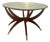 Midcentury MCM Round Brass Cocktail Table With Spider Legs For Sale